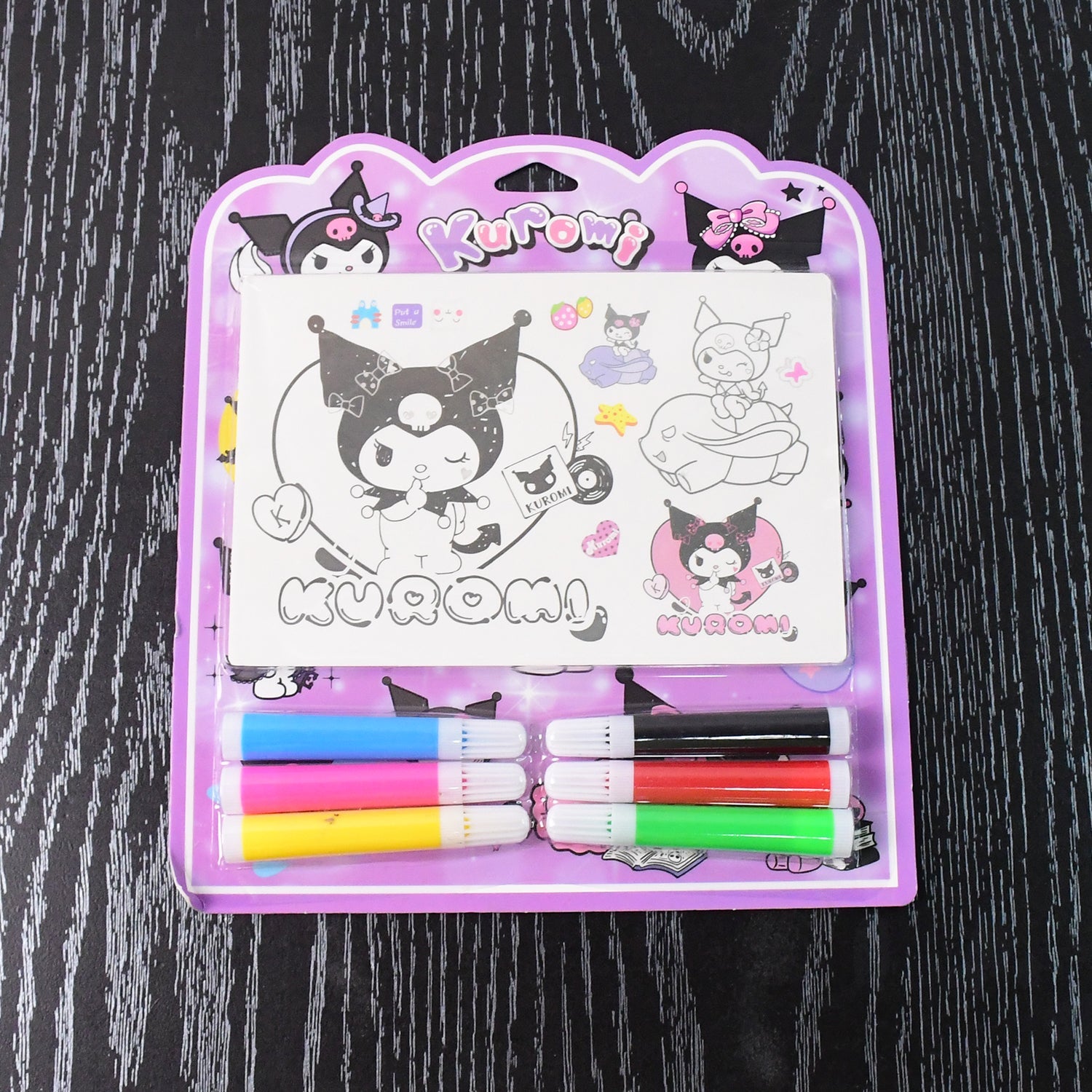 Coloring Book for Kids 6 Sheets with 6 Colorful Markers  (1 Set) Coloring Book for Kids 6 Sheets with 6 Colorful Markers  (1 Set)